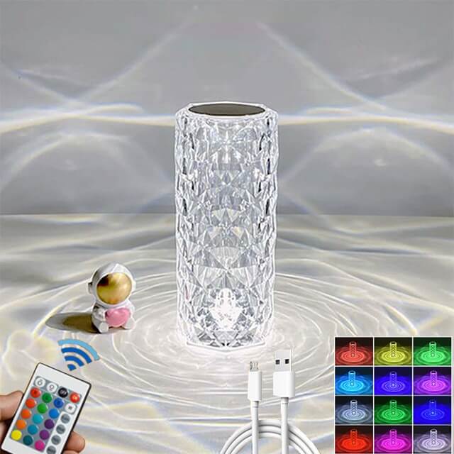 Lampe de table à capteur de lumière nocturne en cristal (16 couleurs) Užsisakykite Trendai.lt
