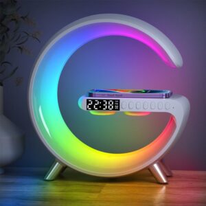 Lampe LED avec chargeur de téléphone sans fil, haut-parleur et réveil Užsisakykite Trendai.lt 11