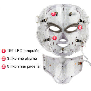 Masque LED pour le visage et le cou de luminothérapie photonique Užsisakykite Trendai.lt 25