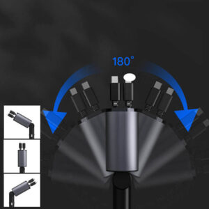 Puissant chargeur de téléphone de voiture à charge rapide 100W avec deux fils USB USB-C et voltmètre Užsisakykite Trendai.lt 16