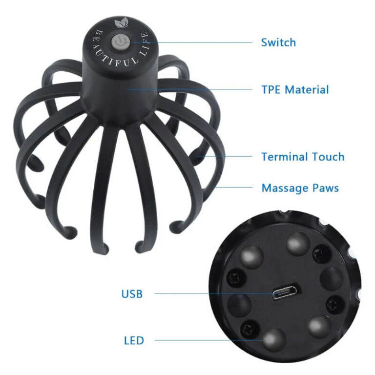 Masseur de tête électrique rechargeable Octopus Užsisakykite Trendai.lt 8