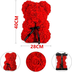 Ours en peluche de Roses avec boîte cadeau 40 cm Užsisakykite Trendai.lt 23