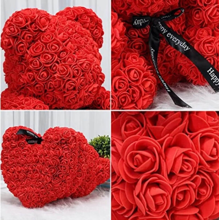 Ours en peluche de Roses avec boîte cadeau 40 cm Užsisakykite Trendai.lt 12