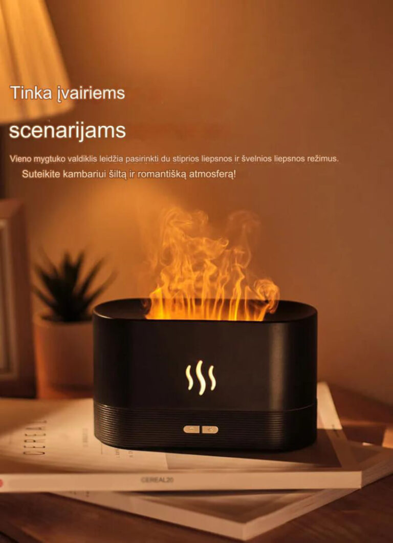 Humidificateur d’air d’aromathérapie avec effet flamme Užsisakykite Trendai.lt 8