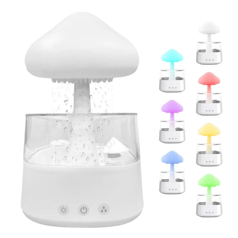 Nuage de champignon d’humidificateur d’air de vaporisateur d’huile essentielle d’effet de pluie Užsisakykite Trendai.lt 11