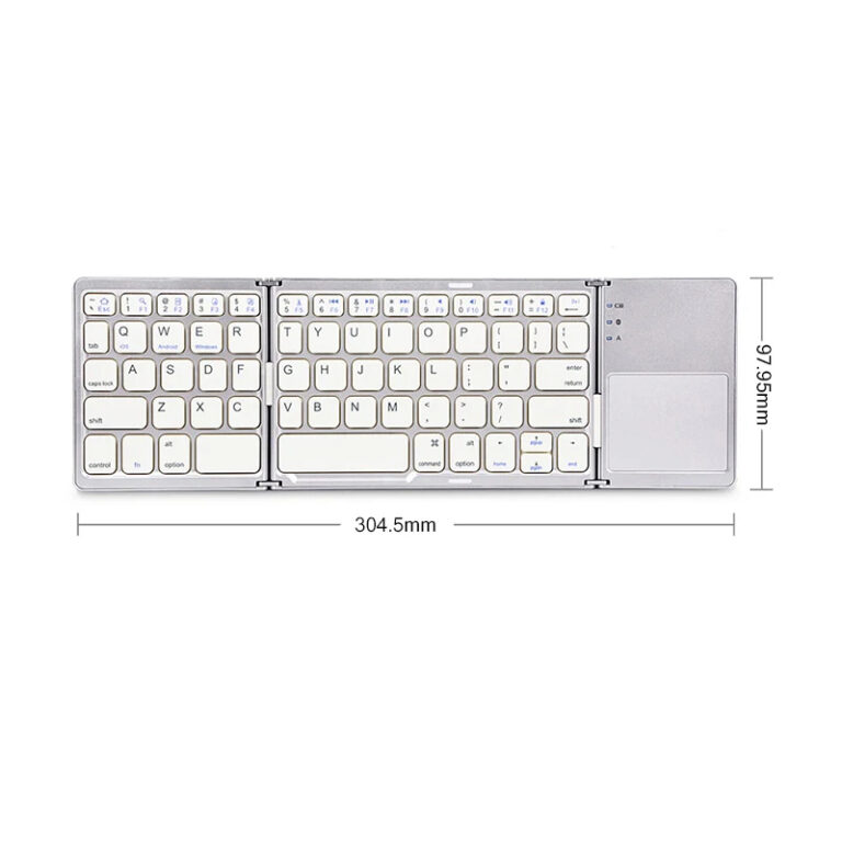 Mini clavier sans fil pliable avec surface tactile Užsisakykite Trendai.lt 12