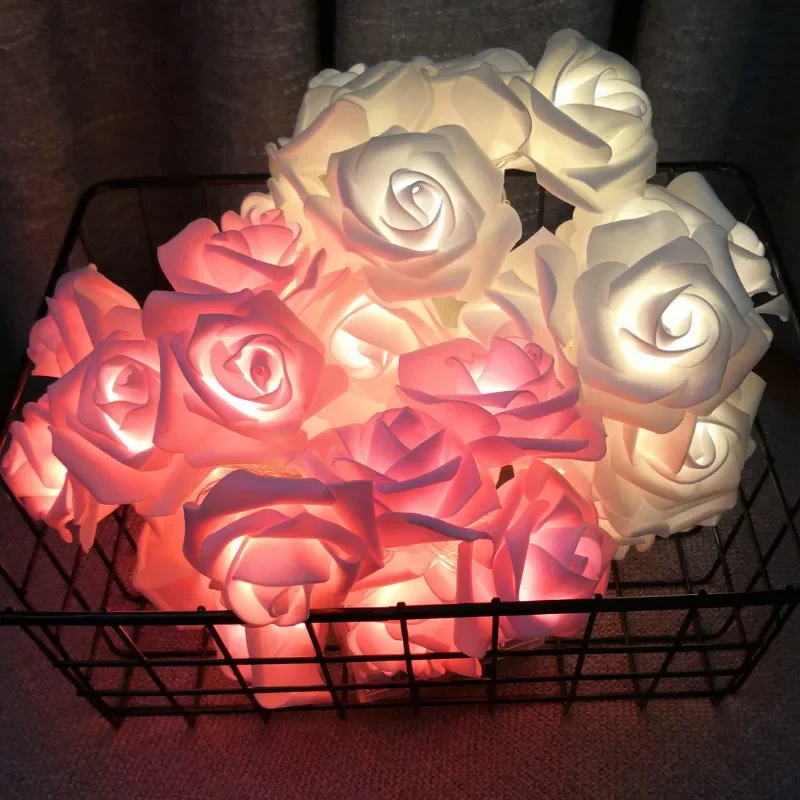 Guirlande lumineuse romantique d’ampoules en forme d’anneaux de roses Užsisakykite Trendai.lt