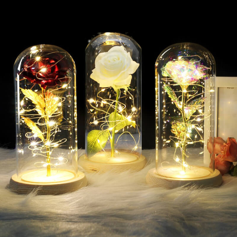 Lampe décorative rose lumineuse en verre Užsisakykite Trendai.lt