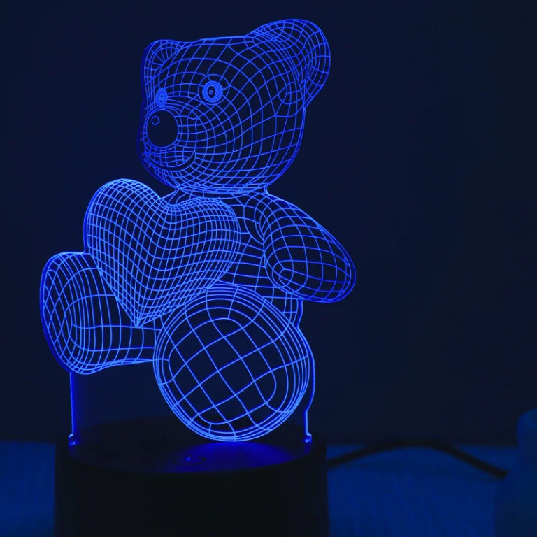 Lampe de nuit avec effet ours 3D et télécommande Užsisakykite Trendai.lt 5