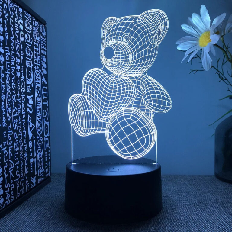 Lampe de nuit avec effet ours 3D et télécommande Užsisakykite Trendai.lt 4