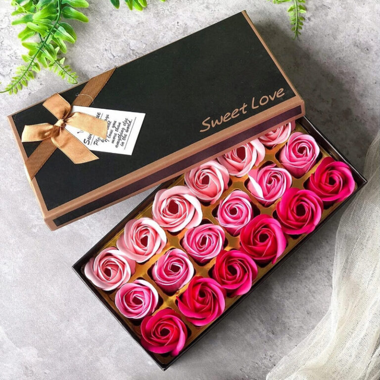 Roses de savon parfumées dans une boîte de luxe 18 pcs. Užsisakykite Trendai.lt 4