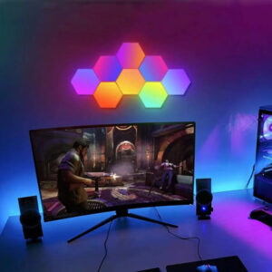 Applique murale LED RGB connectable Smart Hexagon avec contrôle par application Užsisakykite Trendai.lt 21