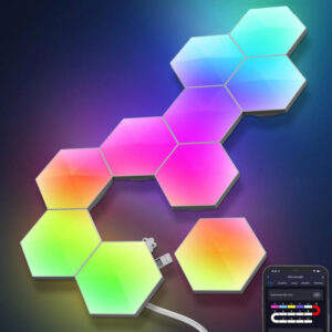 Applique murale LED RGB connectable Smart Hexagon avec contrôle par application Užsisakykite Trendai.lt 19