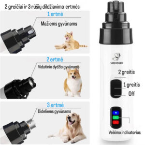 Broyeur à ongles électrique rechargeable pour animaux de compagnie Užsisakykite Trendai.lt 14